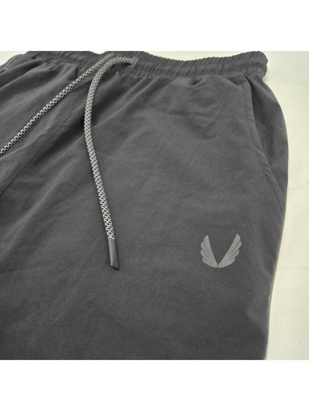 EUC Size MED Men's ASRV DSG-0494 Ultralight Black Track Pants Reflective Joggers